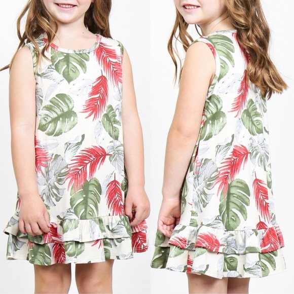 Perfect Peach Other - Kids Tropical Dress {Perfect Peach}